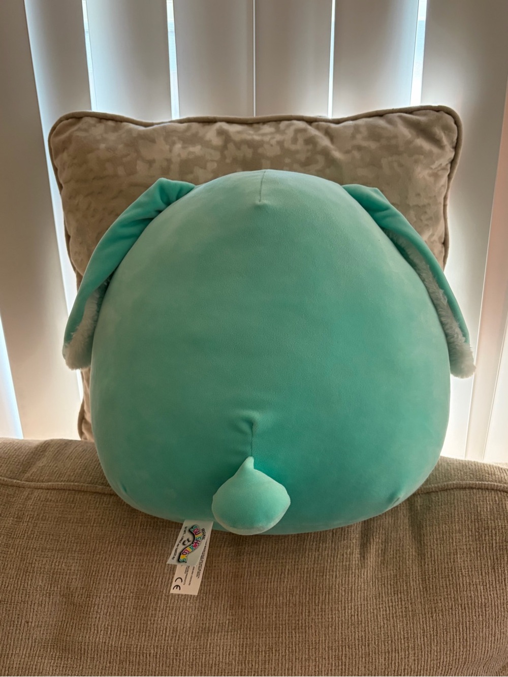 Squishmallows 12” Sammy Mint Bunny Rabbit with Fuzzy Tummy Ears NWT - Picture 6 of 8